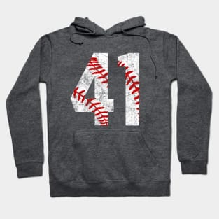 Vintage #41 Baseball Laces Baseball Mom Jersey Love Baseball Hoodie